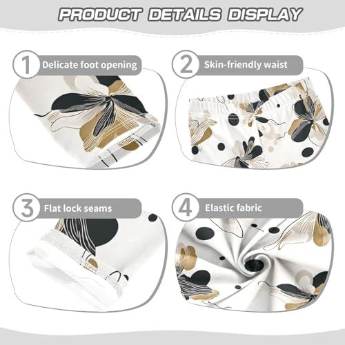 Abstract Butterfly Dots Girls Leggings Ultra Soft Compression Yoga Gym Pants for Kids 4-10T3