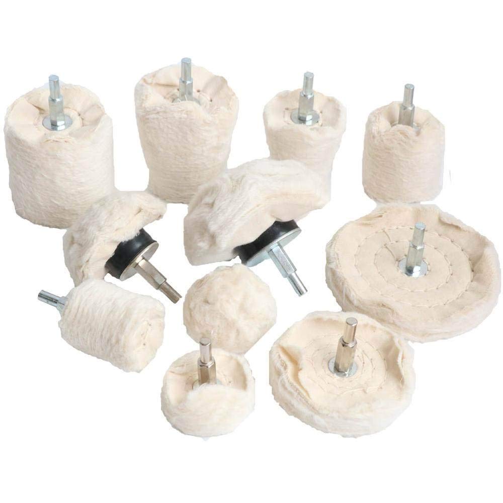 1 pc 2/3/4 cala bawełniana tarcza polerska biała flanelowa stożek/kolumna/grzyb/głowica szlifierska w kształcie litery T do wiertarki, stożkowa 50mm