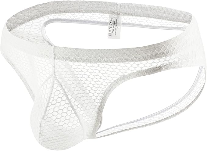 Ropa interior sensual de malla transparente en pack de 4 tangas masculinos finos 6