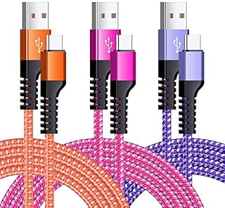 USB Type C Charger Cable,KiBlue 3 Pack 6ft Fast Type C Charger Cord