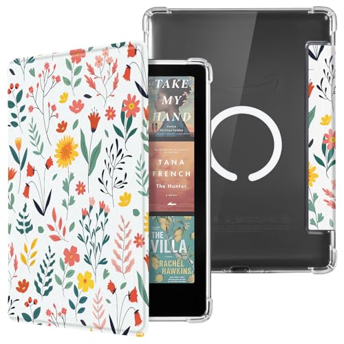 Image of CoBak Magnetic Case for 7 inch Kindle Paperwhite 12th Gen 2024 and Kindle Colorsoft - Compatible with iPhone MagSafe, for Samsung /Belkin /Anker Wireless Charging Pads, Clear Back Cover, Auto Sleep Wake