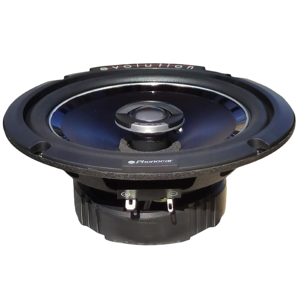 2 ALTOPARLANTI PHONOCAR EVOLUTION 02616 coassiali 2 vie da 16,5 cm 165 mm 6,5" di diametro da 50 watt rms e 120 watt max 4 ohm 92 db spl auto, a coppia