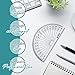 Protractor for Geometry, 4 Inch Clear Plastic Protractor for Woodworking, 2 Count Protractors for Classroom 180 Degrees, Math Protractors