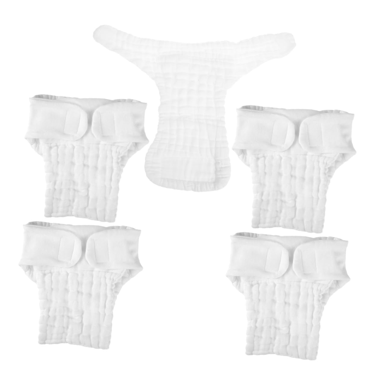 SOESFOUFU 5pcs Washable Reusable Baby Diapers Liner Newborn to Toddler Soft Cotton Diaper Covers Machine Washable Nappy Pad
