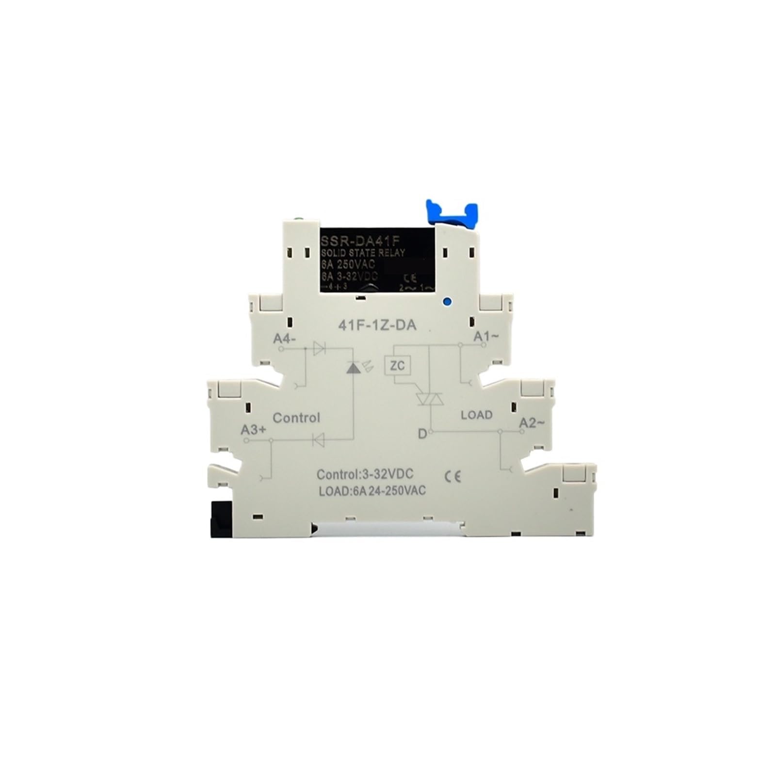 ICXLPMC 1pcs SSR DC-AC WHITE relay din rail