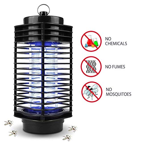 Preisvergleich Produktbild iweed Elektronische Fliegenfalle Lampe gegen Tauben Fliegen Insektenvernichter für den Außenbereich innen Insektizid, Schwarz