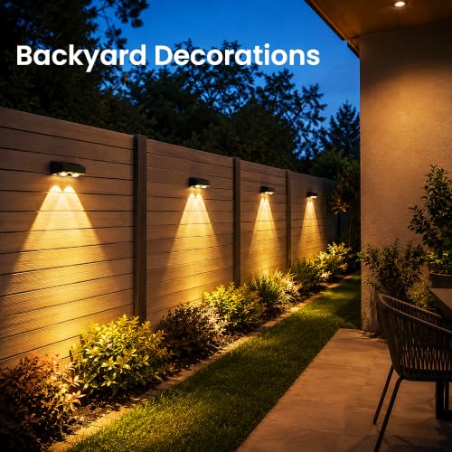ESUNYD Solar Fence Lights Outdoor, Color Changing, Waterproof IP65, 12 Pack by ESUNYD - Used condition - Image 6