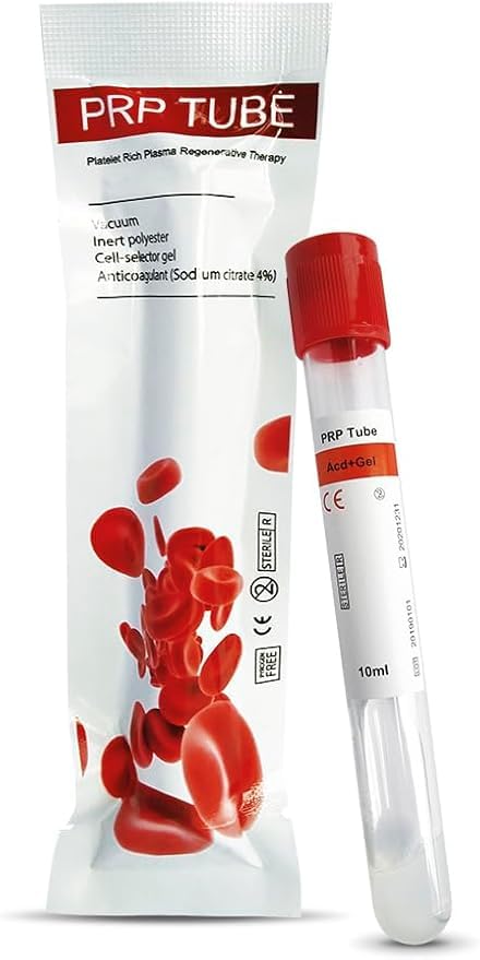 PRP Tubes ACD Solution A and Gel 10 ml 1 Tubes Acid Bottom Negative Pressure Plastic Collection and Measurement Tube Platelet Plasma Kit ACD Solution A & Gel Serum Pack of 1 Centrifuge Tubes