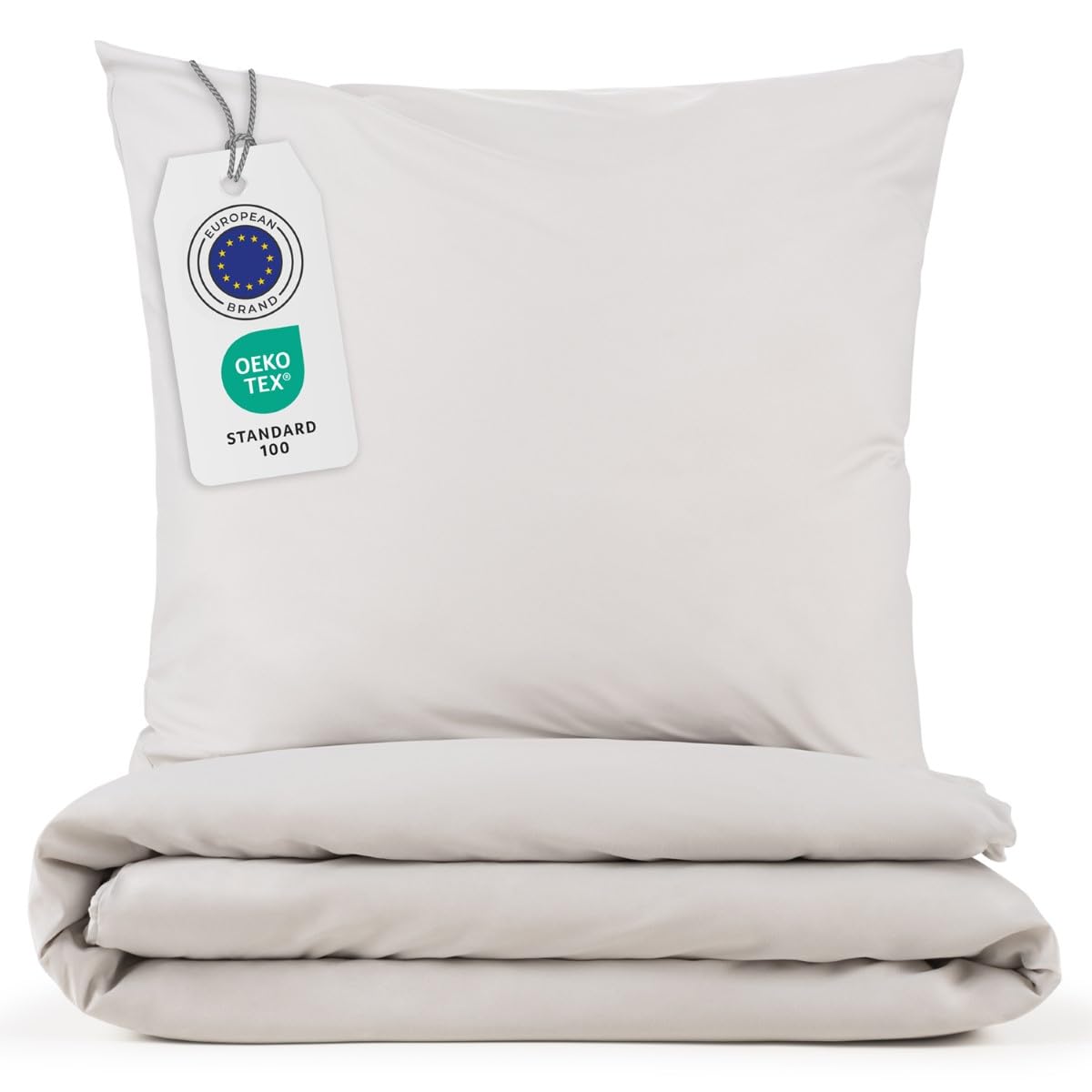 Blumtal Copripiumino Matrimoniale 240x220 e Federe 50x80 - Set di Lenzuola in microfibra extra morbida certificata Oeko-Tex, Set Copripiumino Matrimoniale con 2 Federe - 3 pezzi - Grigio Chiaro