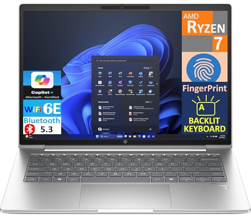 Image of HP ProBook 445 G11 Thin Business Laptop 14.0 inch LCD FHD+ Display (AMD Ryzen 7 7735U (Beats i7-1355U), 32GB DDR5, 1TB PCIe SSD, Copilot, Backlit KB, Fingerprint, Webcam, Win11P) w /DKZ USB Port Expander