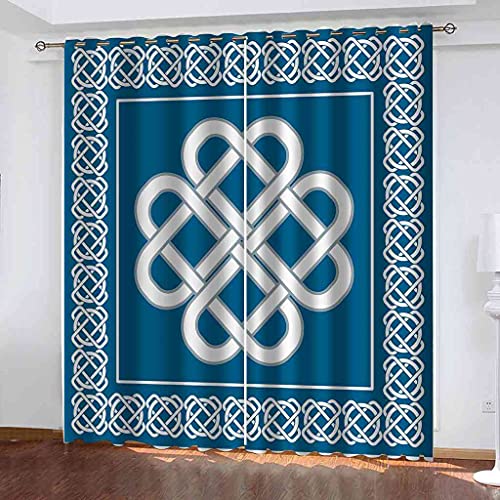 Rideaux chambre enfant nœud bleu art 3D pour des nuits paisibles - 2