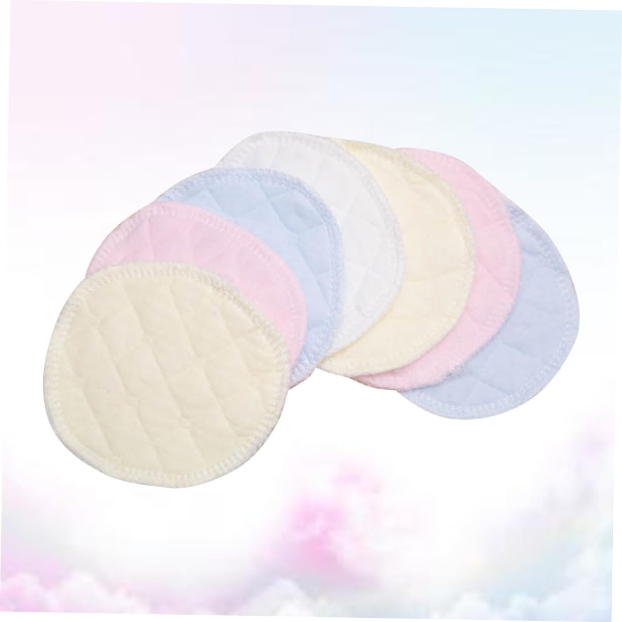 Totority 6pcs Reusable Nursing Pads Breastfeeding Absorbent Bra Inserts for Galactorrhea Lining Random Color