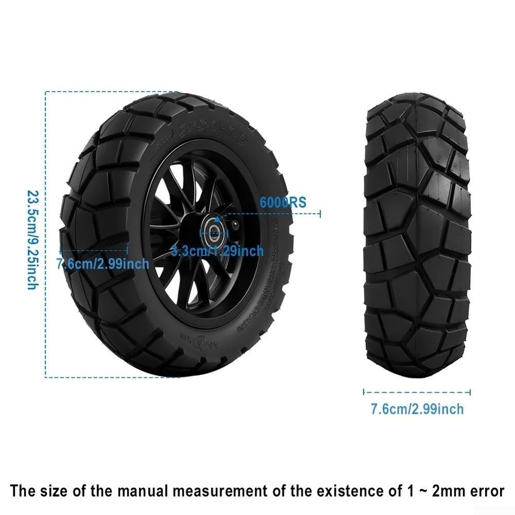 Pneu en caoutchouc robuste 9 x 3,0-5,5 pour scooter G2 Pro