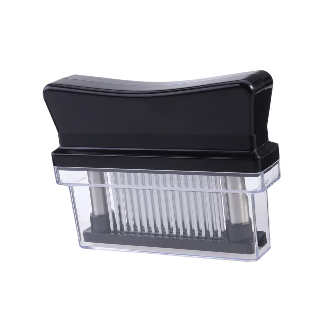 SOLUSTRE Meat Tenderizer Tool with Ultra Needle Stainless Steel Blades Kitchen Utensil for Juicy Chicken Steak Beef Pork Fish Dishwasher Safe with Protective Cover Black