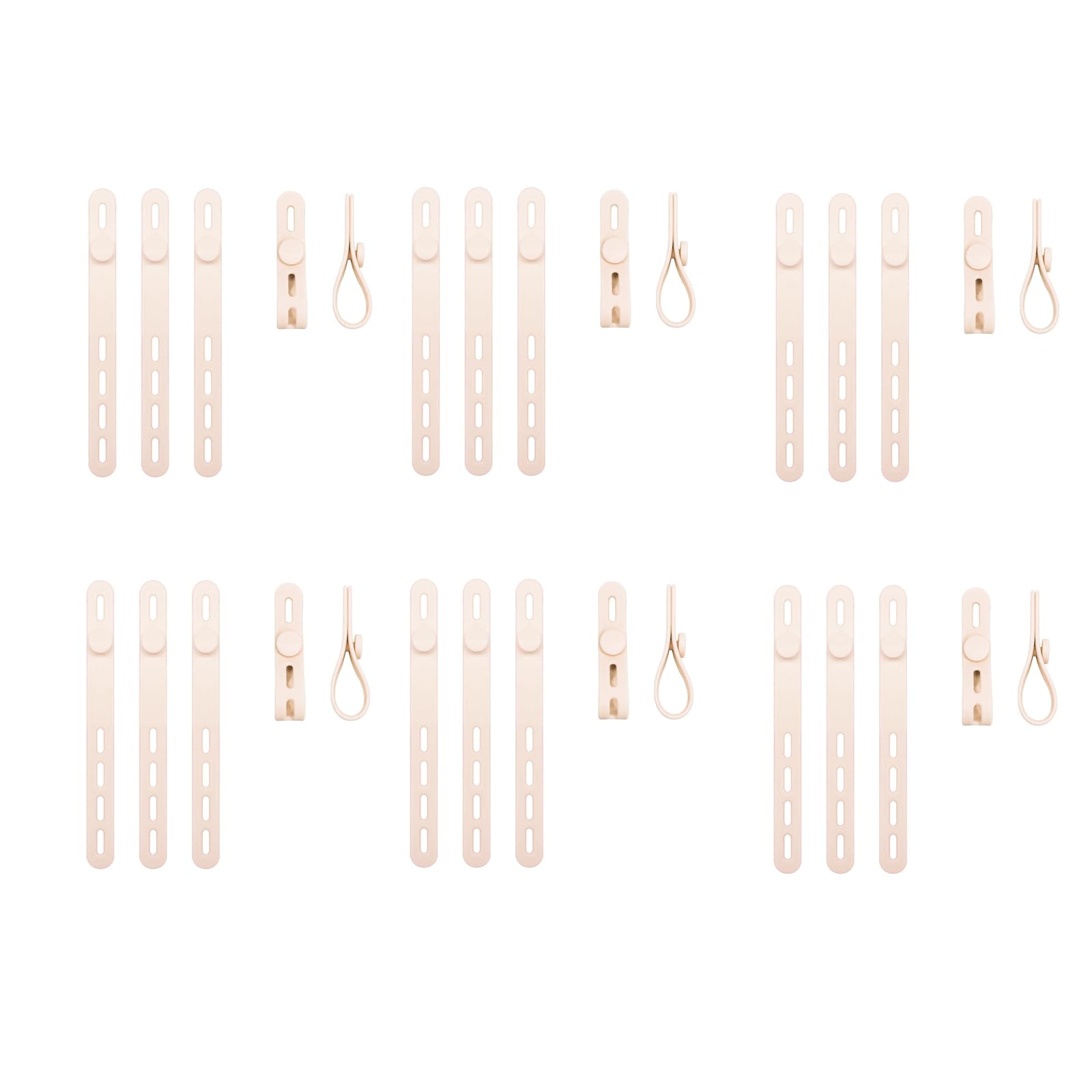 30Pcs Silicone Cable Ties for Home Cord Management Easy Elastic Cable Holders