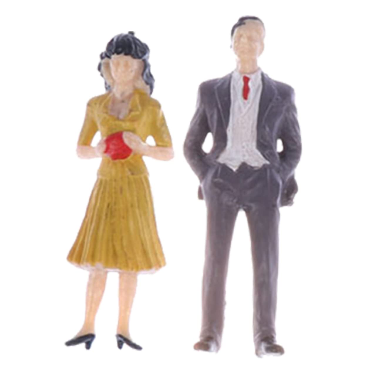 Angoily 16pcs Miniature Figurines for Boys and Girls School Playset Vivid Interesting and Easy to Use Enhance Your Model Railway Random