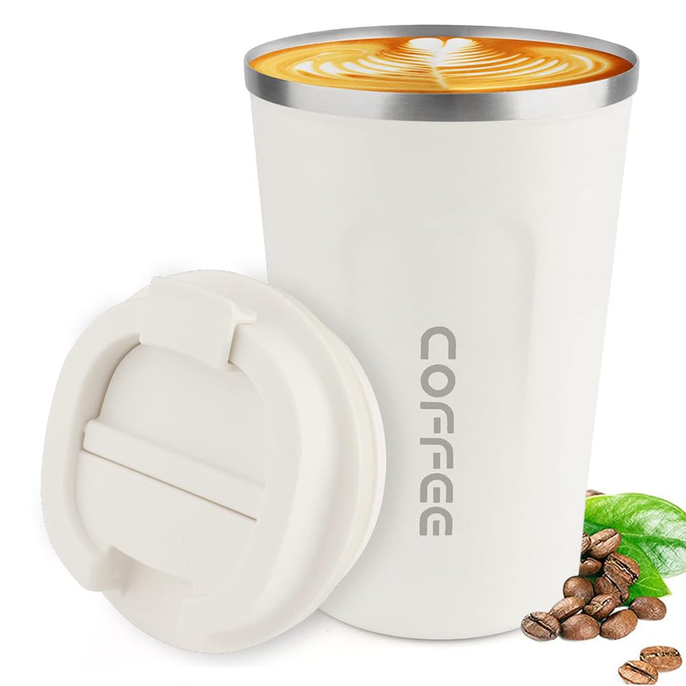 RedwestmelonTravel Mug, 510ml Vacuum Insulated Coffee Cup, Portable Reuseable Stainless Steel Water Bottle with Leakproof Lid for Hot and Cold Coffee Water and Tea