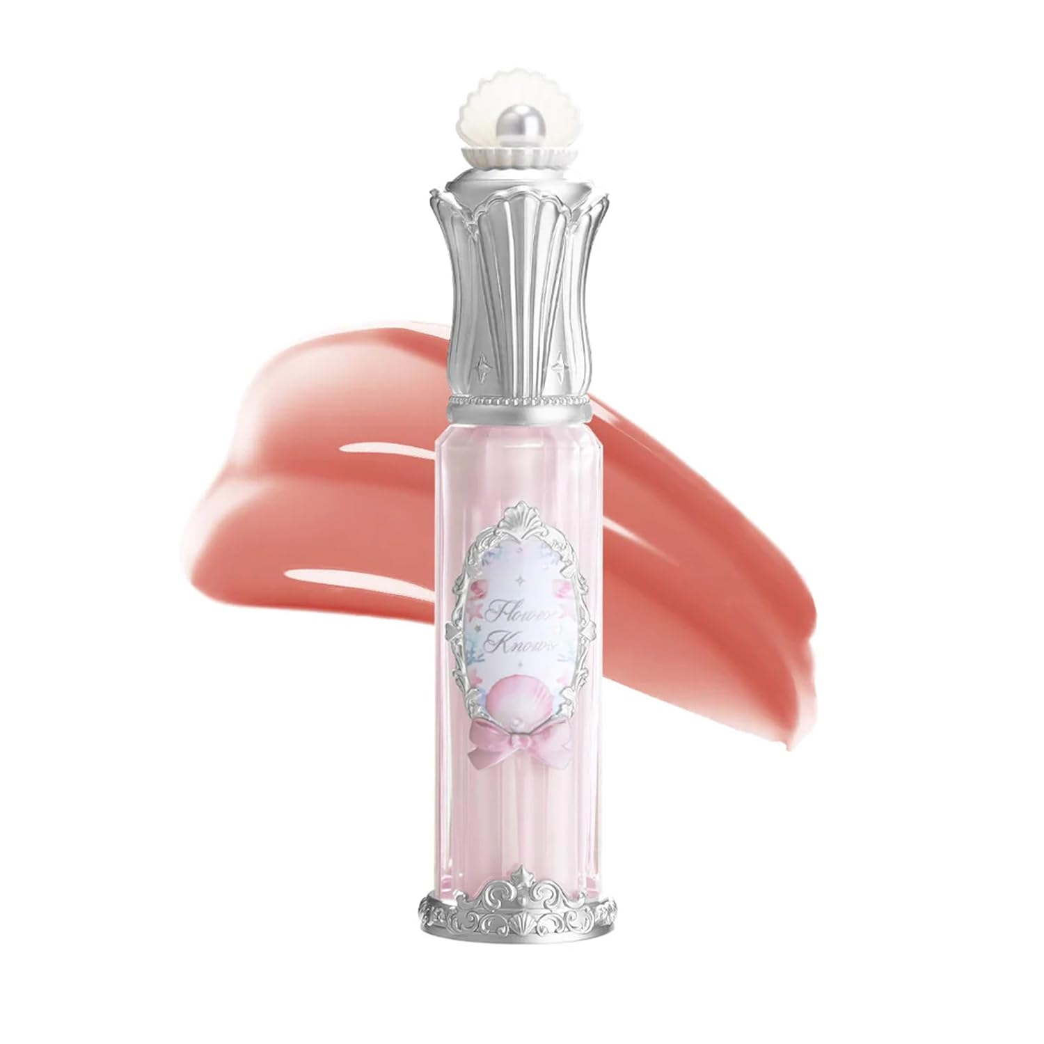 Flower Knows Shell's Jewel Nourishing Lip Glaze,Hydrating Dusty Pink Lip Gloss with Hyaluronic,Moisturizing Plumping Oil,Non-Sticky,0.16 Fl.Oz(P03 Candy Slush)