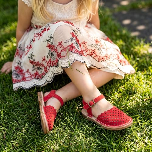 Image of THEE BRON Toddler Girls Espadrilles Sandals Hollow Out Rustic Dress Shoes