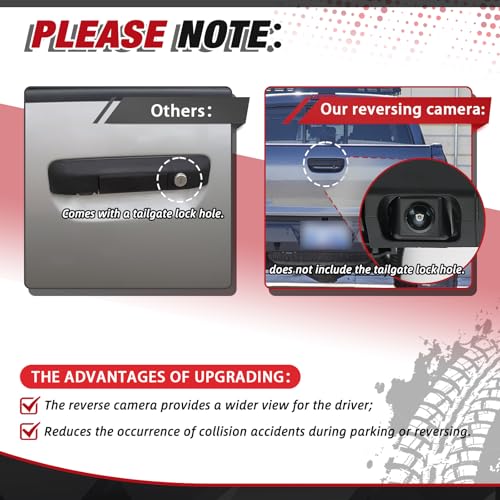 Image of Rear Tailgate Handle w /Backup Camera & RCA Connector for Toyota Tacoma 2005-2015 69090-04020