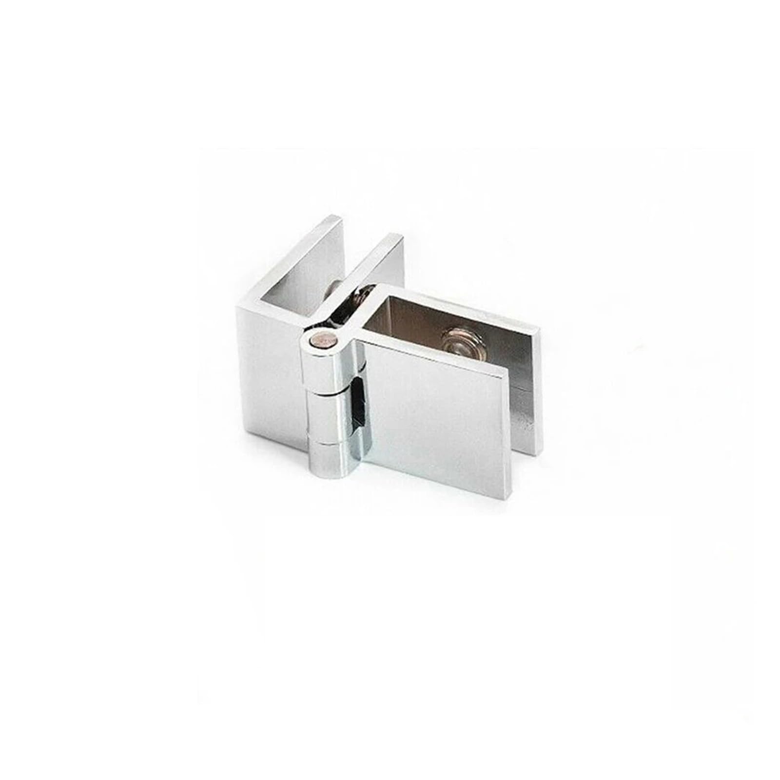 Hinges, Glass Door Hinges Shower Hinge Single Double Sides Clamp Hardware Parts No-Hole(Silver 90 Degree)