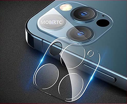 Image of Camera Lens Protector for iPhone 12 Pro Max Tempered Glass Ultra Thin High Definition Anti Scratch Full All Side Camera Coverage Tempered Glass-Clear