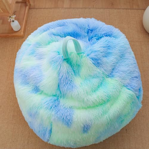 Tie Dye Sage Green shaggy bean bag chair covers (No Filler), comfy Fluffy Sage Green bean bag chair Cover for bedroom, stuffed animal Storage, kids adults teens girls bean bag chairs, Anti-Slip by HAIHUA - Used condition - Image 9
