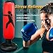 FOYOCER Punching Bag Kids Freestanding Boxing Bag Inflatable Kids Boxing Set Bounce Back for Practicing Karate MMA Fitness Punch Bags for Toddler Tall 61”(Air Pump & Repair Stickers Included)