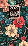 Pocket Calendar 2027-2028 for Purse: Small 2-Year Monthly Planner from January 2027 to December 2028 with Holidays | Floral Cover