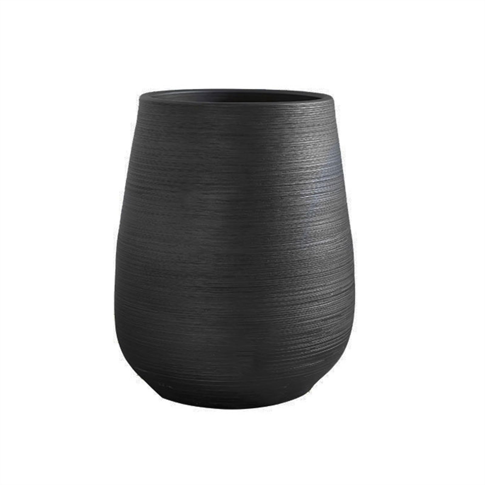 KOHUS Ceramic Plant Pots Ceramics Flower Pots, Garden Plant Pots with Drainage Holes, Black Thread Decorative Planters for Indoor Outdoor Plants and Flowers Plant Pots(20CM)