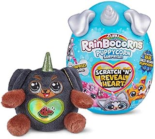 Rainbocorns Sparkle Heart Surprise Series 3, Puppycorn Surprise, Trixie the Daschund - Collectible Plush - 7 Layers of Surprises, Scratch and Reveal Heart, Ages 3+ (Daschund)
