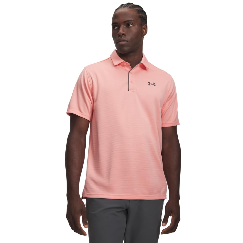 Under Armour Men's Tech Polo Shirt Posh Pink/Pitch Gray XXL XXL