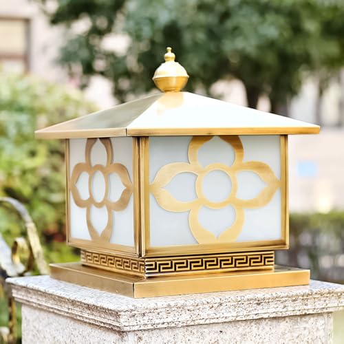 Lámpara solar para poste con cableado y base adaptable para farolas de jardín 5