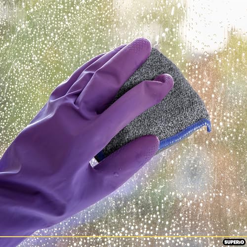 Image of Miracle Microfiber Sponges for Kitchen Kosher Non-Scratch Sponge Scrubber Heavy Duty Multi-Purpose Cleaning of Dishes, Pots, Pans, and Countertops, Machine Washable, 6 Pack, by Superio (Grey)