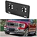A & UTV PRO Front Bumper Guard Cover & License Plate Bracket Set for Ford F150 2018 2019 2020, License Frame Mounting Holder Bumper Inserts Cover Caps Accessories, Black