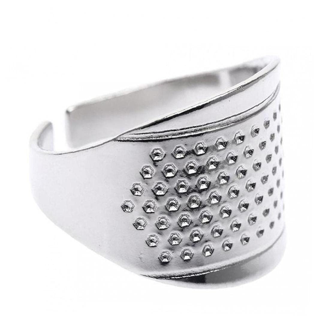 Amazon.co.jp: 1 パソコン 家庭 縫製 工具 銀 指輪 指ぬき 指ぬき 保護  