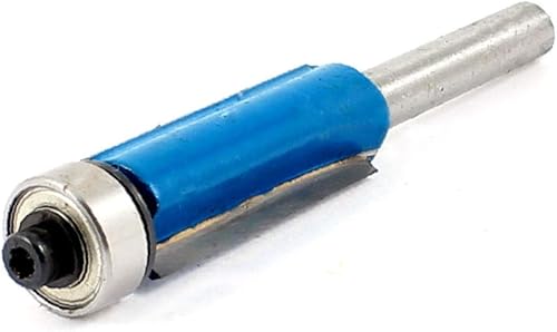 X-DREE 32mm Flute Length 12" Cutting Dia Straight Flush Trim Router Cutter Blue(32mm Longitud de la flauta 12' 'Dia de corte Recto Lavado de ajuste