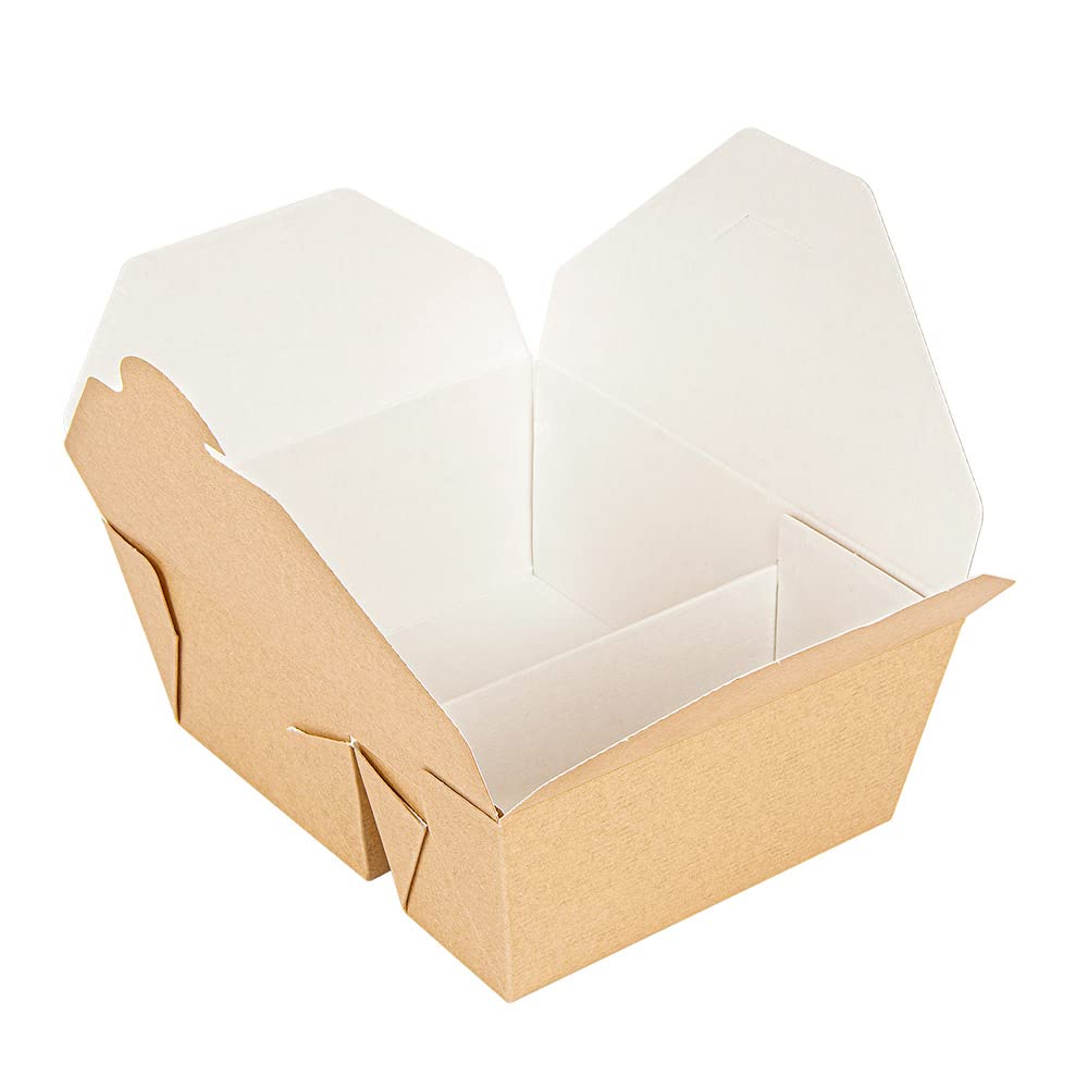 Garcia de Pou García 300 Envases Comida para Llevar Take Away Delivery - Envases Desechables Para Alimentos - Envases Cartón 2 Compartimientos 'Thepack' 900 450 ml 15,2X12,1X6,5 Cm, 258.45