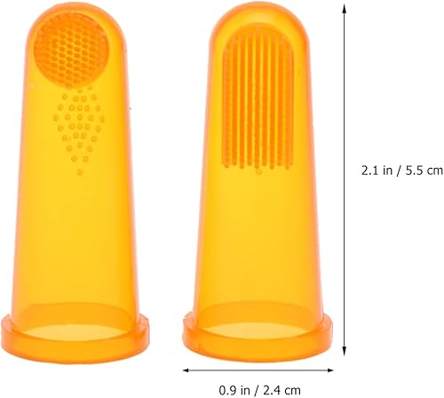 Miniatura 7 de LIFKOME Cepillo de dientes para bebé, 2 piezas, cepillo de dientes de silicona para dentición, masajeador de dedos, guante de dedo, cepillo de