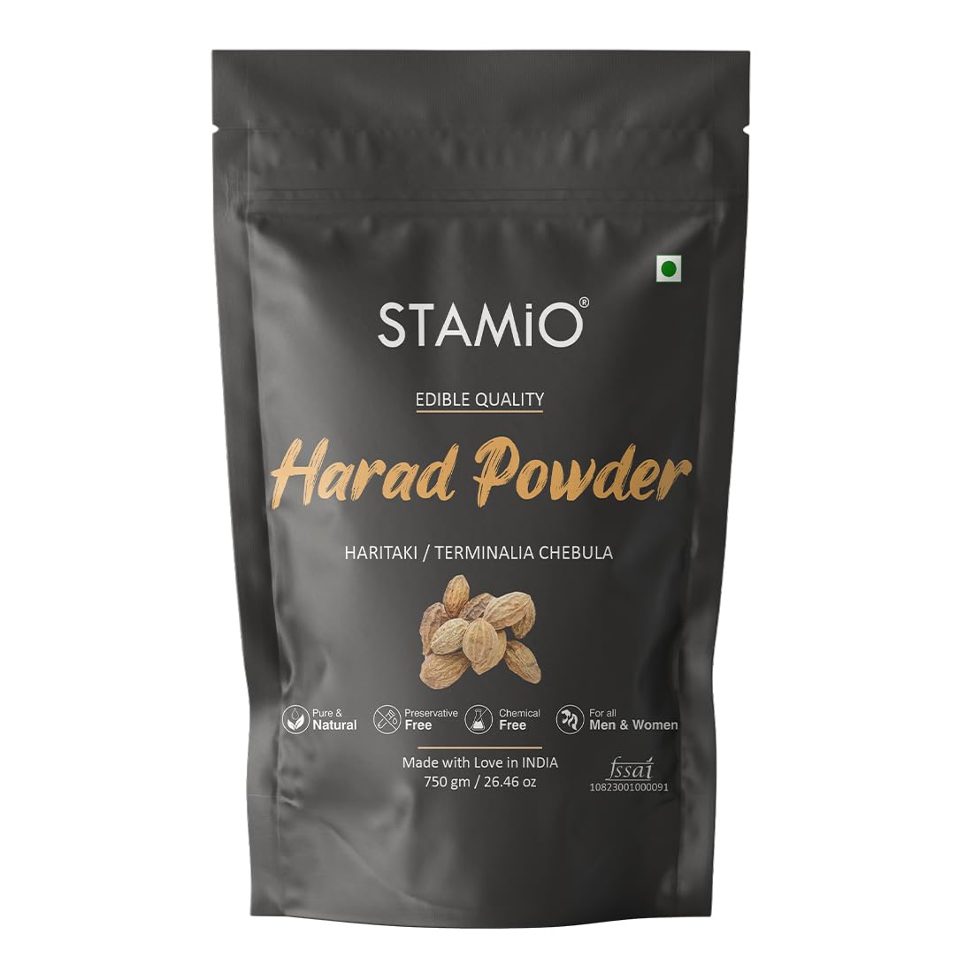 Harad/Haritaki Powder 750 gm | Terminalia chebula | Kadukkai Podi/Karakkaya Pudiyamu | Digestive Health | In Pouch 26.46 oz