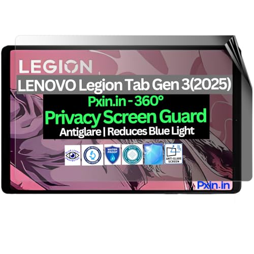 Image of PxIn Tablet Privacy Guard compatible with LENOVO Legion Tab Gen 3(2025) | Screen protector | Anti-Glare | Blue light filter | 360 degree Anti Spy | Eye Protection
