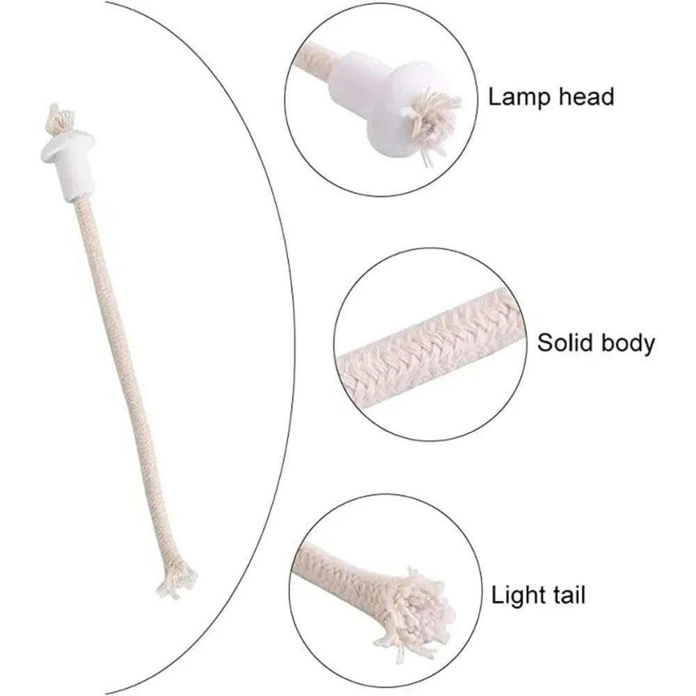 Wymień mocny knot z bawełny Okrągły bawełniany knot bezdymny do palnika spirytusowego i lampy naftowej Rozmiary 2-8 mm Długość 1-6 m(8mm X3m)