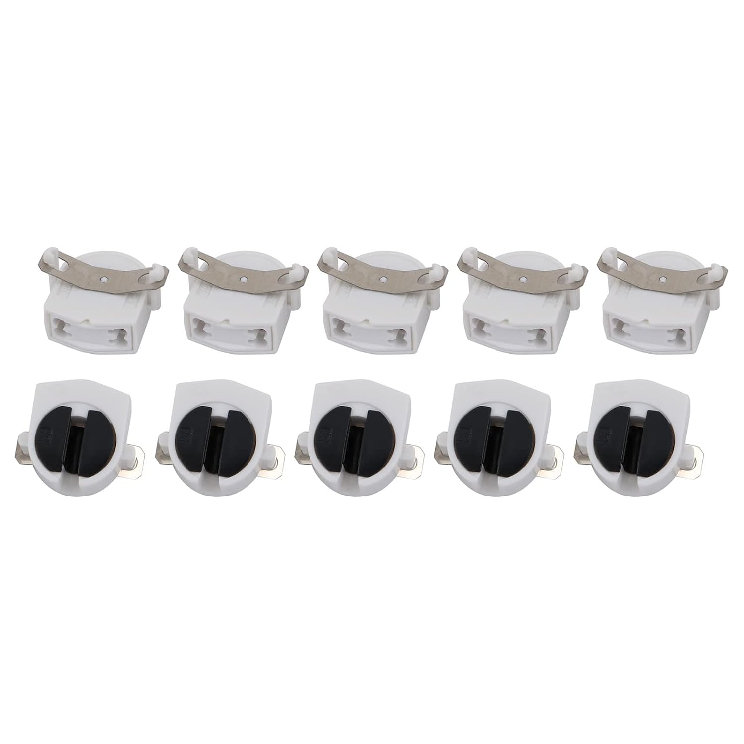 YOKIVE 20 Pcs Fluorescent Light Holder, T5 Lamp Socket G5 Base Snapin Socket Light Replacement