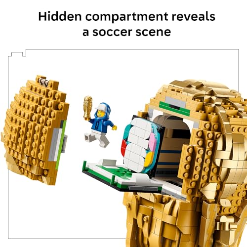 Image of LEGO Editions FIFA World Cup Official Trophy Building Set - Kit for Display in Bedroom, Home Office, Book Shelf - Soccer Fans Collectible - W /World Cup 2026 Minifigure - Gift for Birthdays - 43020