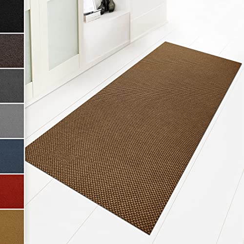 Floordirekt Felpudo antisuciedad, 100 x 250 cm, natural, ideal también como alfombra atrapa la suciedad a medida, alfombra de pasillo, alfombra de cocina, lavable, antideslizante, se vende por metros