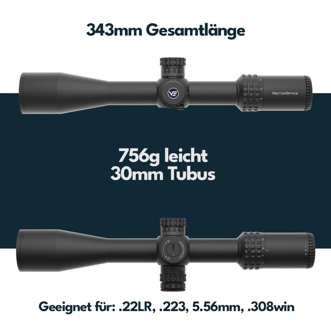 Vector Optics SCFF-59 Orion Pro Max 4-16x44 HD FFP Cannocchiale da tiro sportivo airsoft caccia