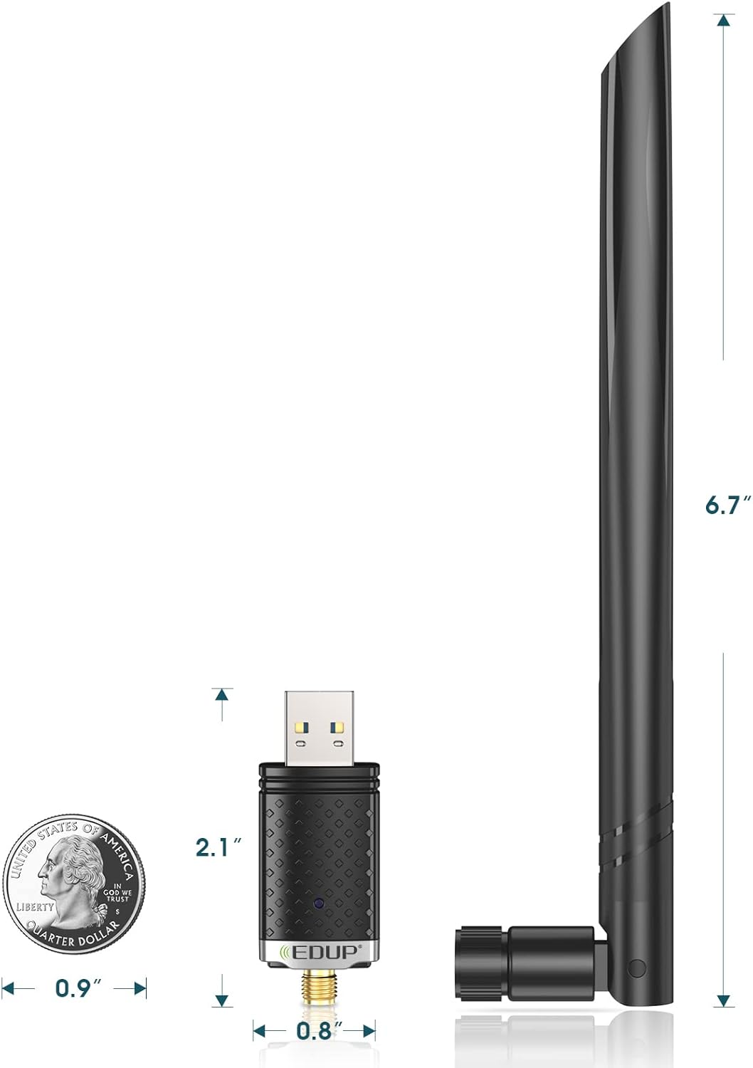 EDUP USB 3.0 WiFi Adapter for PC Gaming 1300Mbps, USB Wireless Adapter Dual Band 5GHz 802.11AC WiFi Dongle 5dBi Antenna Support Desktop Laptop Windows XP/Vista/7/8/10/11 Mac 10.6-10.15 - Image 4