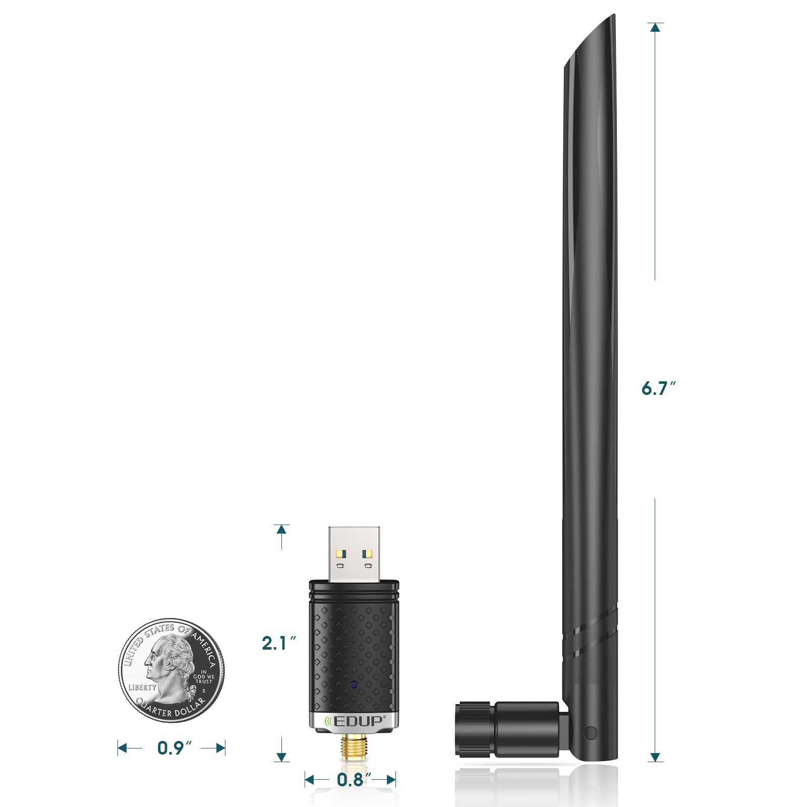 Adaptateur WiFi USB Pour PC 1300 Mbps - Double Antenne 5dBi, USB 3.0, Double Bande 5G/2.4G, Plug & Play Windows 11/10/8/7/XP - 2
