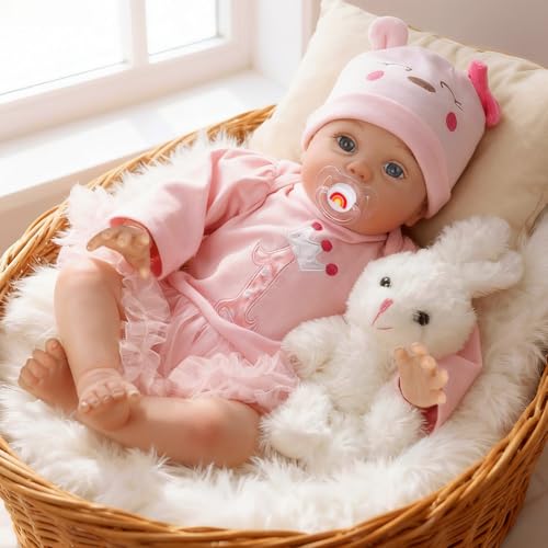 CHAREX Lifelike Reborn Baby Dolls - 20 Inch Realistic Newborn Baby Doll Soft Body Real Life Baby Dolls Girl with Accessories Gifts Toy for Kids Age 3 + & Collection