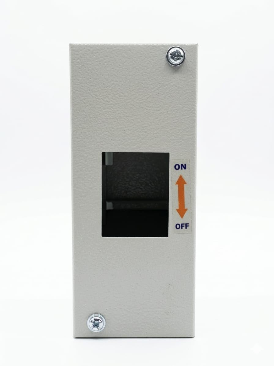 JAT TRADERS 2 Way Metal MCB Box, Heavy Duty, Rust Proof, Inbuilt Din Rail, Corrosion-Resistant Coating, Easy to Install-image-49